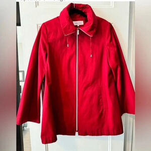 Calvin Klein Red Rain Coat Size Medium